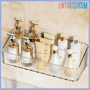 【Enthusiasm】🌟🌟【Hot Sale】🎈 Wall Mounted Cosmetics Storage Rack No Hole Required Plastic Corner Wall Shelf Organizer Bathroom Accessories