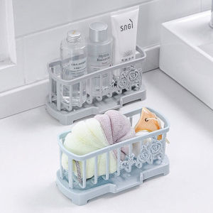 Kitchen Sink Sponge Rack Sink Storage Holder Drain Rack Hollowed-Out Quick Drying Durable Sink Sponge Soap Holder Sink Organizer