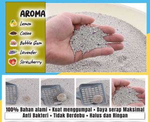 5 KG -PASIR KUCING GUMPAL WANGI -CAT LITTER SUDAH DIOLAH
