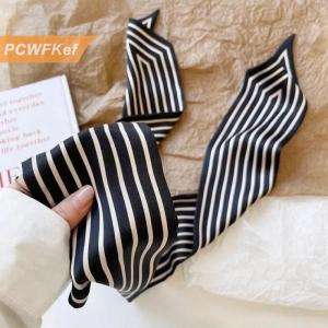 【PCWFKef】 Headband kết thúc tốt đẹp Nữ khăn quàng cổ Sọc Pháp phong cách Hàn Quốc nhỏ dài khăn tóc Phụ kiện túi trang trí nội thất