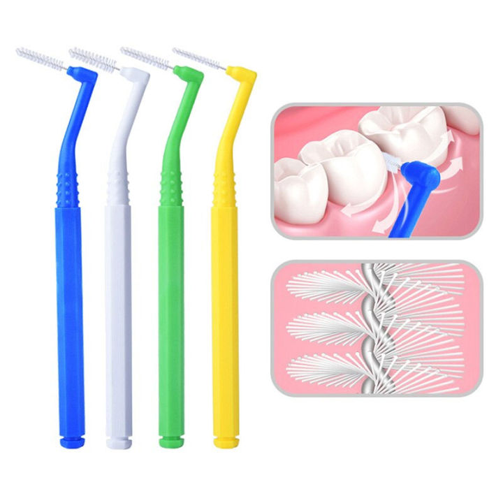 Sikat Gigi Behel Interdental Brush isi 4 / 5 Sikat Gigi Inter Dental Sikat Gigi Ortho Bengkok Interdental Floss Flosh Alat Pembersih Sela Gigi Toothpick Tooth Pick