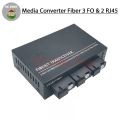 Fiber Optic Media Converter 3 Port FO SC 2 Port LAN RJ45 Switch Fiber. 