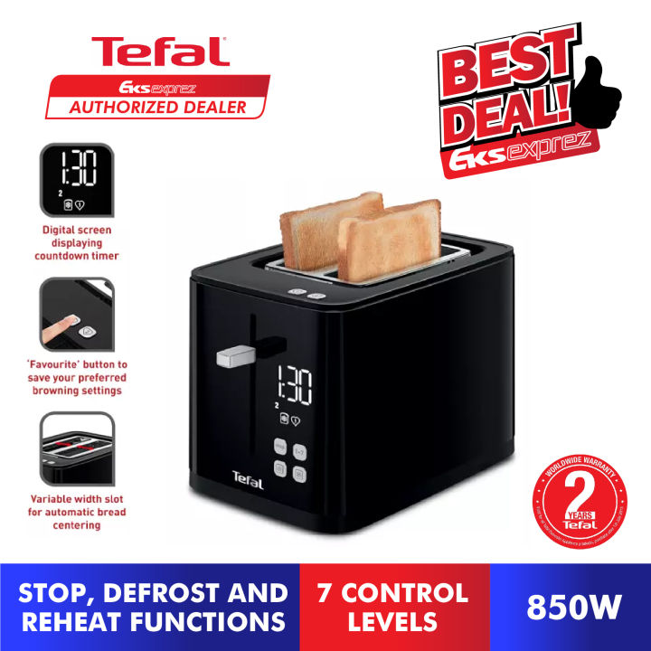 Tefal Smart’N Light Digital Toaster TT6408 / TT640840 Lazada