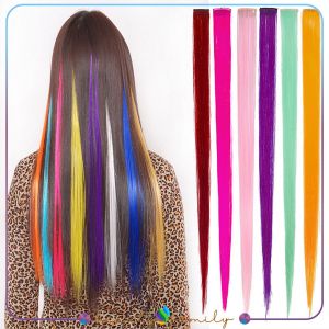 BF-K144 Wig Jepit Rambut Palsu Lurus Panjang Single Hair Extention Colourful Wanita / Klip Wig Rambut Palsu Cewek Korea Warna Warni Hair Clip Import