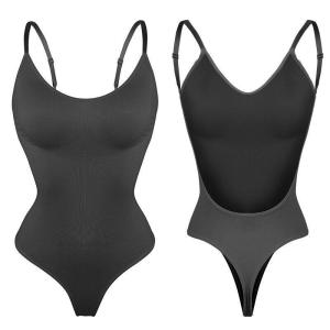 [Hottie Diary] Bodysuits Womens Shapewear Seamless Low Back Backless Shapewear Suspender Thong Shapewear