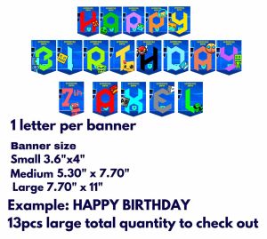 Customized/Personalized GEOMETRY DASH Theme  Party Banner (any theme will do)
