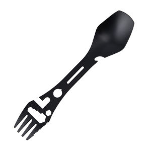 10 in 1 Outdoor Fork Spoon Bottle Opener Stainless Steel Wrench Camping Survival Tool Flatware