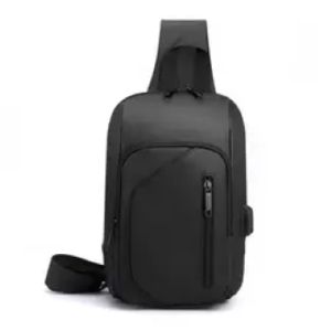 Tas Selempang Pria Modis Chest Sling Bag USB Port Waterproof