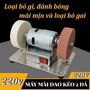 Máy Mài Mini 2 Đầu Để Bàn 100W – Máy Mài Đánh Bóng Đa Năng 220V Có Chỉnh Tốc Độ DIY
