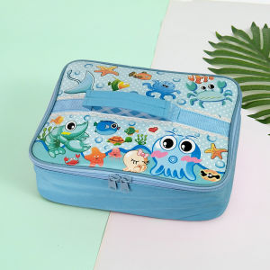 Tas bekal makanan motif waterproof besar anti air lunch bag aluminium foil tas kotak makan jumbo