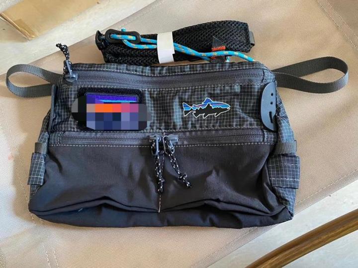 Patagonia Outdoor Plaid Fly Fishing Chest Bag New Single Shoulder  Waterproof Messenger Bag