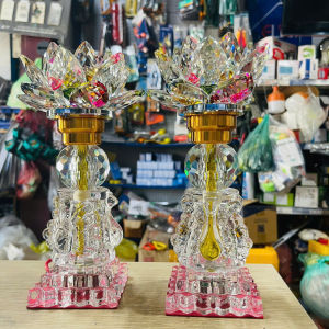 Đèn thờ hoa sen pha lê - Đèn đứng trang trí nhà - Đèn chiếu sáng - Đèn thờ - Đèn pha lê hoa sen - Đèn trang trí nội thất