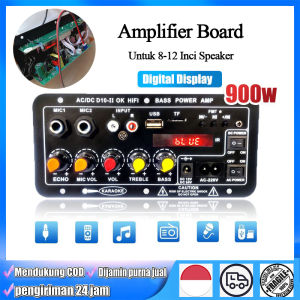 Amplifier Board Audio Bluetooth USB Radio TF DIY Subwoofer D10-II Digital Display D20 D50 D60 D11 Amplifier AC-220V-12V-24V Karaoke Power Stereo Bass Audio 8-12 Inci Mobil Radio Amplifier Subwoofer
