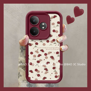 New Casing Realme GT 7 Pro GT 6 6T GT3 Neo 3T GT Master Edition Hot Cute Creative Fresh Retro Fashion Rose Flower Lambskin Lens Protection Phone Case with Lanyard 2025