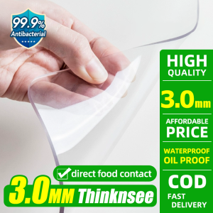 2025 Thicken clear PVC Table Cloth Transparent table mantle waterproof and Anti-oil Rectangular plastic cover for table mat 2/4/6/8/10 seater