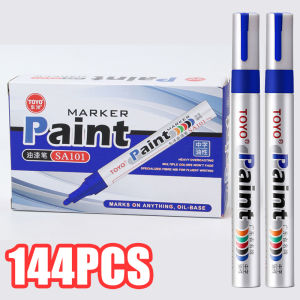 144PCS Paint Marker Toyo Original Spidol Nat Keramik Ori IMPORT PERMANEN/Spidol Ban Mobil Motor / Spidol Ban Terbaik 101