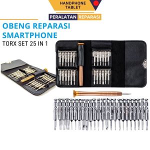Obeng Service HP Satu Set Komplit Serbaguna 25 in 1 Multifungsi