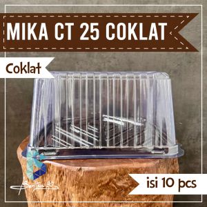Mika kue bolu kotak CT 25 Mika bolu pesta Transparan isi 10 mika cake  transparan uk.25