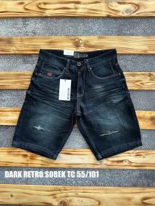 TONNY CLEIN Celana Pendek Jeans Dewasa Ringkel Reguler Fit Non stretch Denim 12Oz Dark High