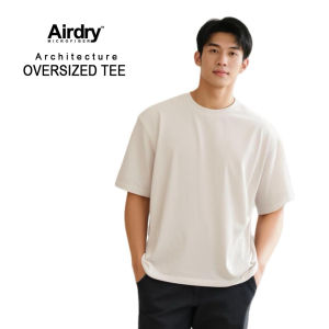 Airdry™️ Architecture Oversized Tee. Plain Round Neck Comfy Tee.