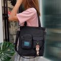 Mumu 3026 Japanese Large Canvas Tote Bag With Zipper Sling Bags For Women (No Keychain?. 