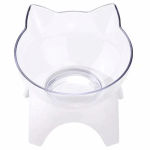 F8C503Y Orthopedic Design Anti Spill  Cat Bowls Anti Vomiting Cat Ear Design Elevated Bowls Set High Quality Stand Base Tilted Cat Food Bowls Indoor Cats