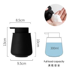 Black Ceramic Portable Soap Dispensers Mousse Separately Bottled Hand Lotion Shampoo Bath Foam Foaming Press Head Lotion Bottle