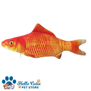 Hello Cutie- Mainan kucing ikan elektrik Electric fish cat toy realistic fish USB rechargeable jumping fish cat toy