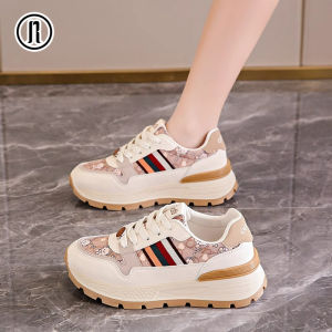 New 2024 shoes for women thick-soled white single shoes net red sneakers womens shoes