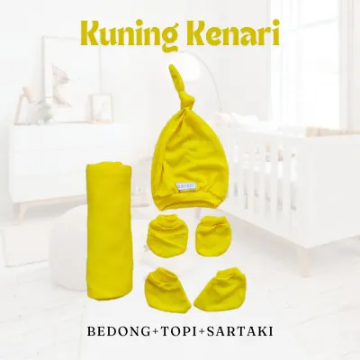 Bedong Bayi Set 3In1 Jumbo Motif Polos instan Lembut