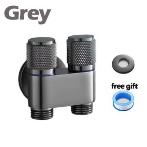 G1/2 Two Out Double Control Washing Machine Toilet Triangle Valve Kitchen Sink Bathroom Basin Faucet Accessories