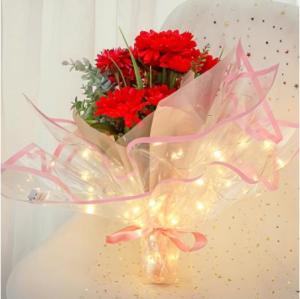 58*58CM 1PC LED Craft Paper Floral Crown Wrapping Scrapbooking Paper Gift Decorative Flower Home Decoration Party