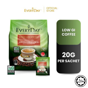 EVERYDAY Halal Low GI Coffee Multipack - Healthier Choice 3-in-1 Instant Sachets (20g x 12 Pack) EXP 2027