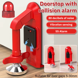 Anti-Collision Door Stopper Anti-Theft Portable Door Closer Metal Strong Door Blocker Hotel Travel Alarm Security Lock