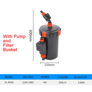 Bảy Master 4W 6W siêu yên tĩnh Bộ lọc nước bể cá S bơm bên ngoài thùng Bộ lọc nước bể cá thùng lọc Im Lặng Để bể cá