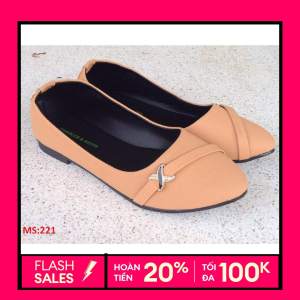 Giày búp bê nữ PinkShopGiayDep đế bệt da mềm 2 3 phân tiểu thư sang chảnh giày nữ đẹp – Mã 221