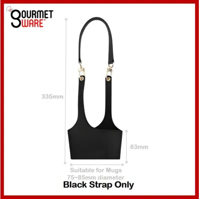 [SG STOCK] Adjustable Leather Cup Sleeve Cover Portable Bottle Sleeve Cover Coffee Cup Holder Double Layer Leather Strap