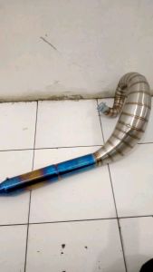 (COD) kenalpot rx king lobster 100% stainless ujung biru suara garing terlaris