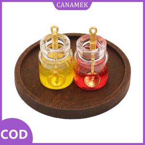 CANAMEK✨ 5 cái 1 1 Dollhouse mô phỏng mini Glass Jar mứt mô hình Dollhouse nhà bếp trang trí búp bê nhà Micro cảnh đạo cụ ảnh