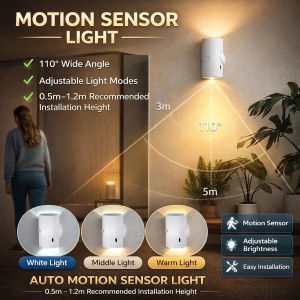 Magnetic Charging Human Body Induction Lamp LED Wireless Wall Lamp Colorful Gradient Atmosphere Night Light USB Rechargeable 3 Colors