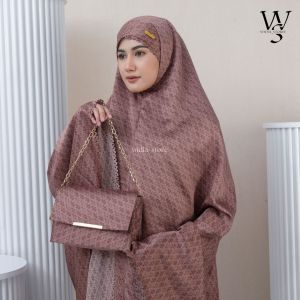 Mukena Dewasa 3in1 Premium Silk Lasercut Mewah Elaria Series
