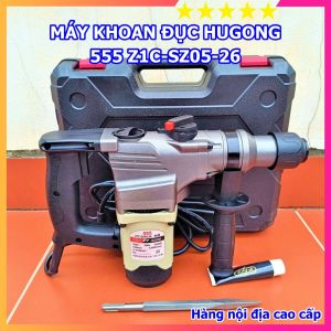 Máy khoan đục bê tông HUGONG 555 ( Z1C-SZ05-26 ) 1050W chuyên phá dỡ bê tông tường gạch