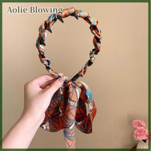 Aolie Ribbon Comb Headband Vintage Wave Headband With Floral Ribbon Comb - Reversible High Crown Effect Hairband