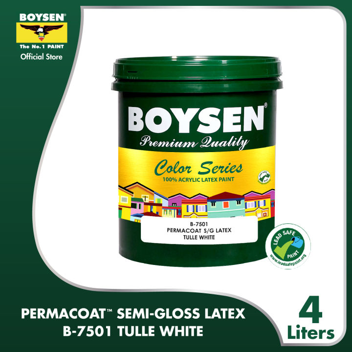 BOYSEN Permacoat SemiGloss Latex Tulle White B75014L Lazada PH