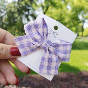 🎀Ready Stock🎀Korean Fashion 2 in 1 set Girls Ins Cute Hairpin Ribbon Hair Clip Hair Accessories🧸可爱韩版甜美格子蝴蝶结发夹网红少女鸭嘴夹🧸