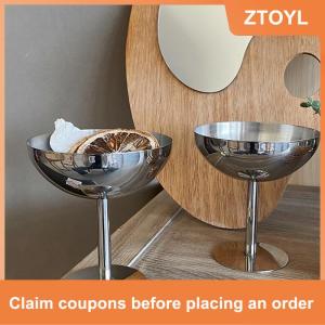 【ZTOYL】 2023 New thép không gỉ Cốc Cốc Cốc kem tráng miệng salad bát trái cây tấm Snack Món ăn KTV thanh Nguồn cung cấp