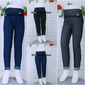 LEGGING Denim Kids uk Bayi-5 Tahun / Leging Jeans Denim Soft Stretch Anak Laki Perempuan Celana Panjang Polos Kios Balita Fawa