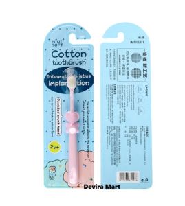Sikat Gigi Anak Cotton Mini Soft Toothbrush Kids Bayi Bulu Halus Lembut Round Brush Head Karakter Hewan Lucu Pembersih Celah-Celah