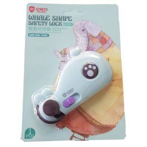 พร้อมส่งจากไทย ที่ล็อคตู้ อุปกรณ์ล็อคตู้ กันเปิดตู้ ป้องกันเด็กเปิด รูปปลาวาฬ ติดตั้งง่าย