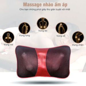 Gối massage hồng ngoại 2 chiều cao cấp máy massage có quả cầu xoay 2 chiều giảm mệt mỏi lưu thông khí huyết gối mát xa đảo chiều chăm sóc sức khỏe